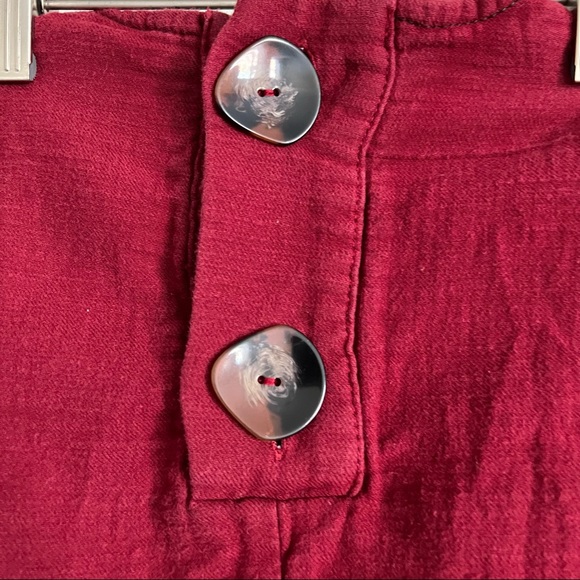 Zara Kids Red Maroon Oversized Button Shift Dress. Size 5 - Picture 6 of 7